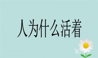 人的一生到底为的什么而活着（人的一生到底为的什么而活着的说说）