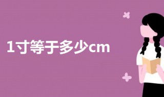 1寸等于多少cm厘米 1寸是多少Cm