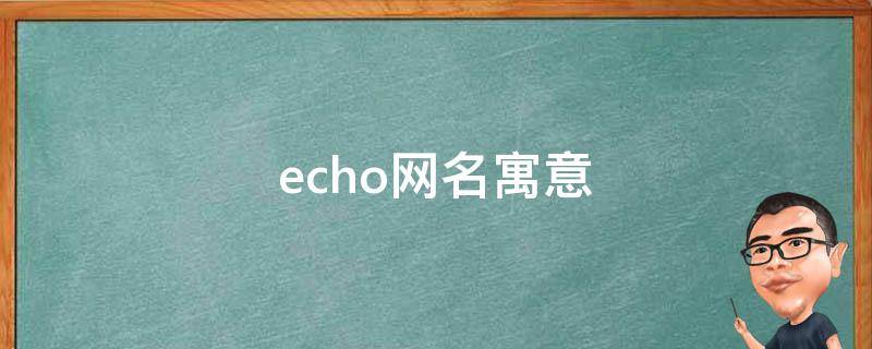 echo网名寓意（网名Echo啥意思）