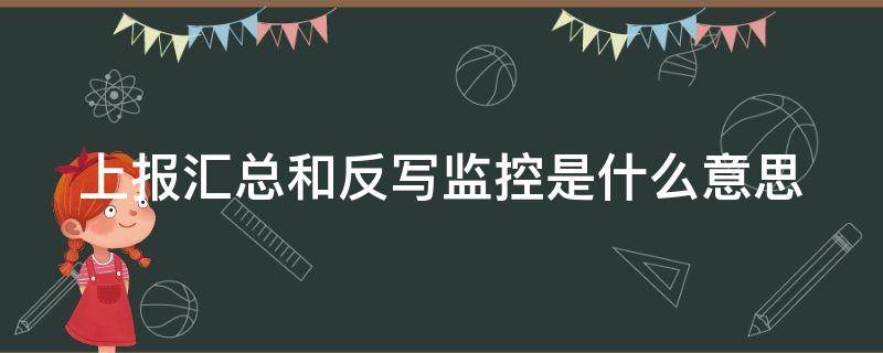 上报汇总和反写监控是什么意思 上报汇总和反写监控是什么意思呢