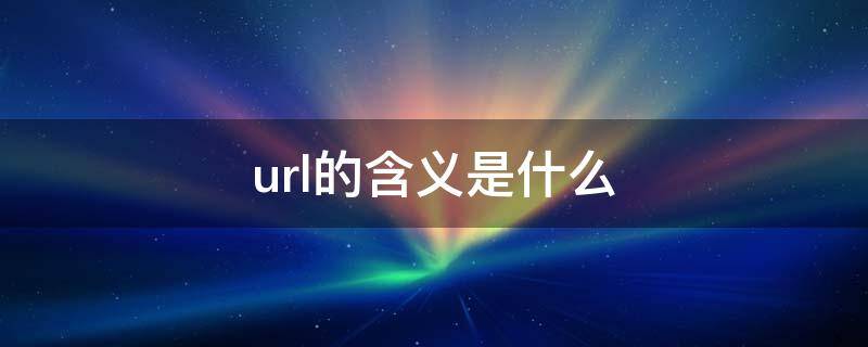url的含义是什么（url的含义是什么,其组成格式为）