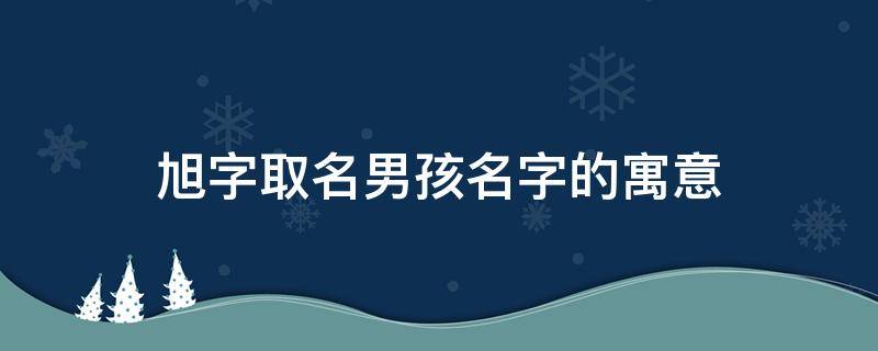 旭字取名男孩名字的寓意 旭字取名男孩名字的寓意是什么