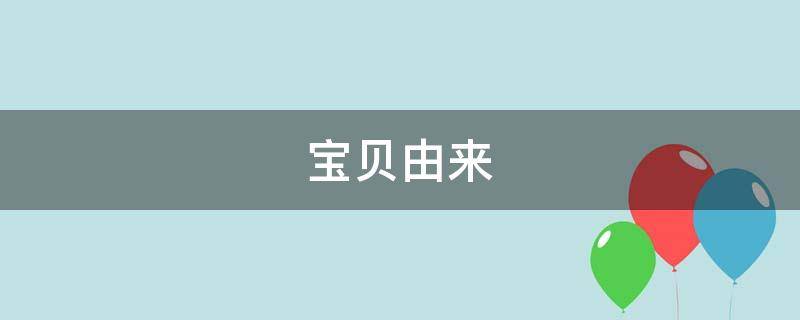 宝贝由来（小宝贝的由来）